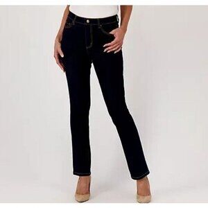 Studio Park x Jayne Brown Reg. Straight Leg Jeans with Tummy Pa Dark Wash,M